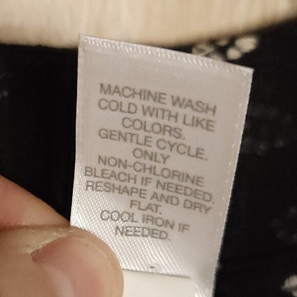 J. Jill Wearable Collection Black Stretchy Open Front Top XS - Picture 5 of 6